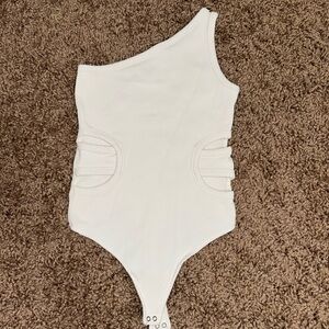 Abercrombie white cutout body suit
